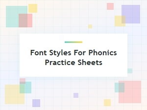 Playful Phonics Fonts for Practice Sheets
